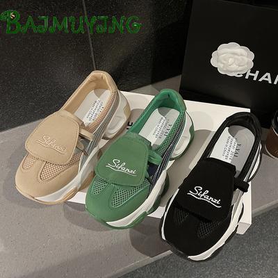 Кроссовки на платформе с сеткой, женские повседневные кроссовки, неглубокие, дизайнерские, массивные, спортивные, на шнуровке, 2024, брендовые кроссовки для женщин Zapatillas Mujer