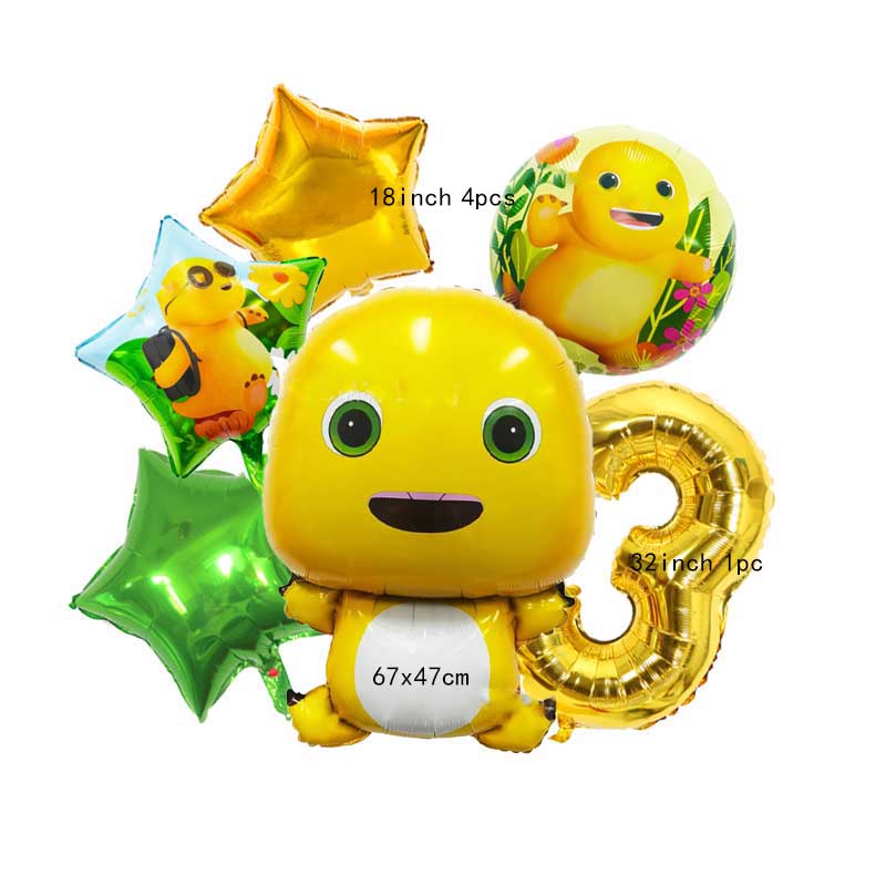 duangduang Cute Yellow dinosaur Balloon Girl Birthday Party supplies Arch Room Home Decoration Boy Gift baby Shower
