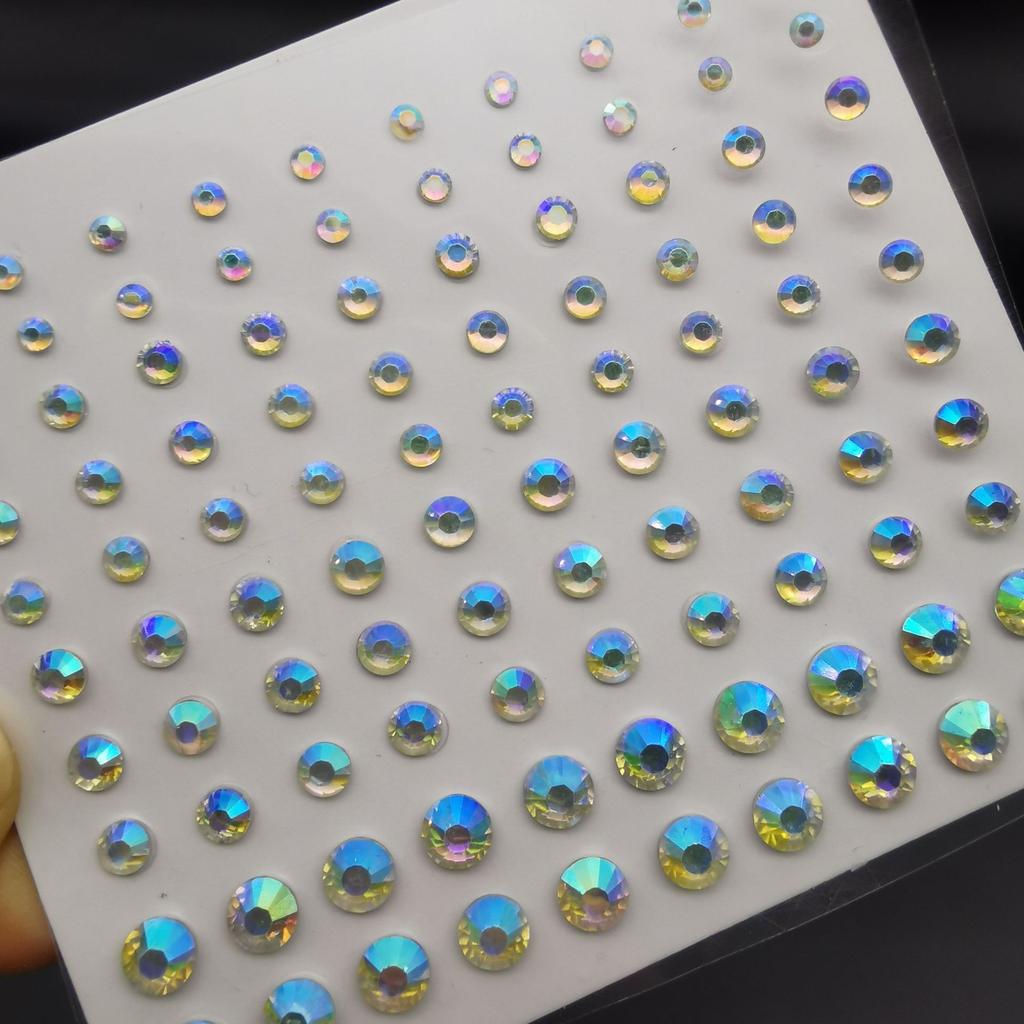 Jewelry Stickers Festival Makeup Decoration Face Body Colored Rhinestone Stickers