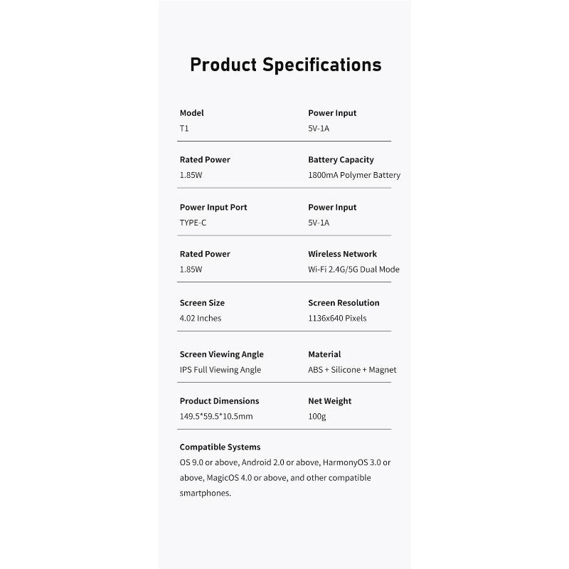 Magnetic Cell Phone Vlog Self Timer Monitor Screen Using Rear Camera Monitor For Live Streaming Creating Content Self-Timer