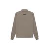Fear of God Essentials Мужская толстовка с высоким воротником из флиса SS22 Desert Taupe с тисненым логотипом FOG-SS22-093