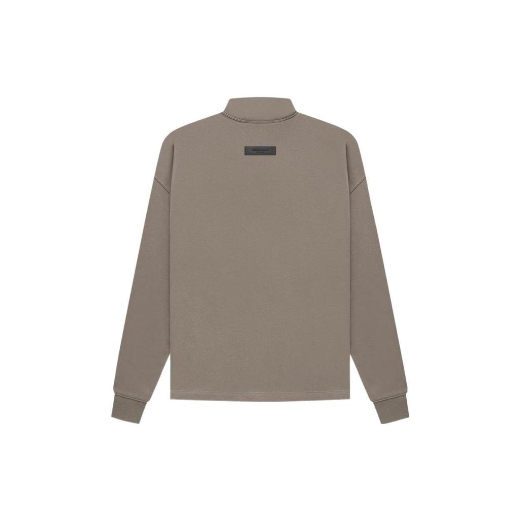 Fear of God Essentials Мужская толстовка с высоким воротником из флиса SS22 Desert Taupe с тисненым логотипом FOG-SS22-093