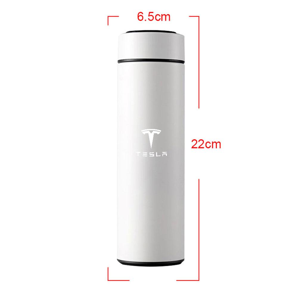 ALS1 500ml Portable Car Smart Thermos Bottle Temperature Display Cup Valve Cap For Tesla Model 3 Model X MODEL S ROADSTER Car Styling