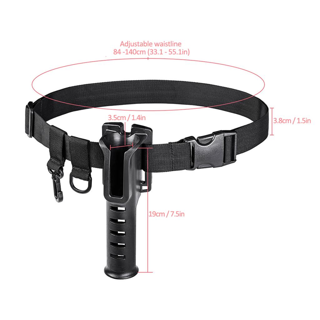 Fishing Waist Rod Holder Belt Outdoor Fishing Rod Pole Holder for Spinning and Casting Rods
