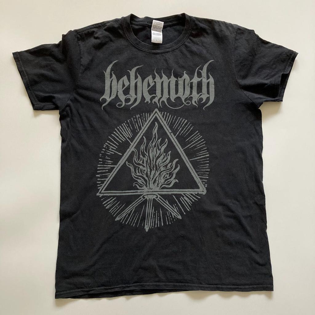 Винтажная футболка рок-группы Behemoth Black Death Metal Размер L