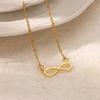 Niche Design Simple Collarbone Chain Female Infinity Symbol Individual Cold Wind Geometric Necklace Transshipment Word Pendant