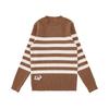 Girls' Striped Mock Neck Knit Sweater