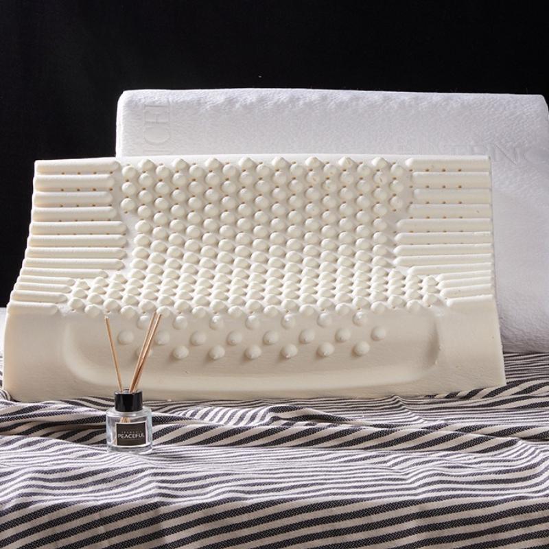 3D Выпуклая Подушка из Латекса с Массажем Частицами, Защита Шейного Отдела Позвоночника и Помощь во Сне, Наполнитель Подушки с Высокой Упругостью, Не Деформирующийся Подголовник, Сухая и Дышащая