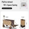 Foldable Outdoor Camping Cart with Table and Chair Set