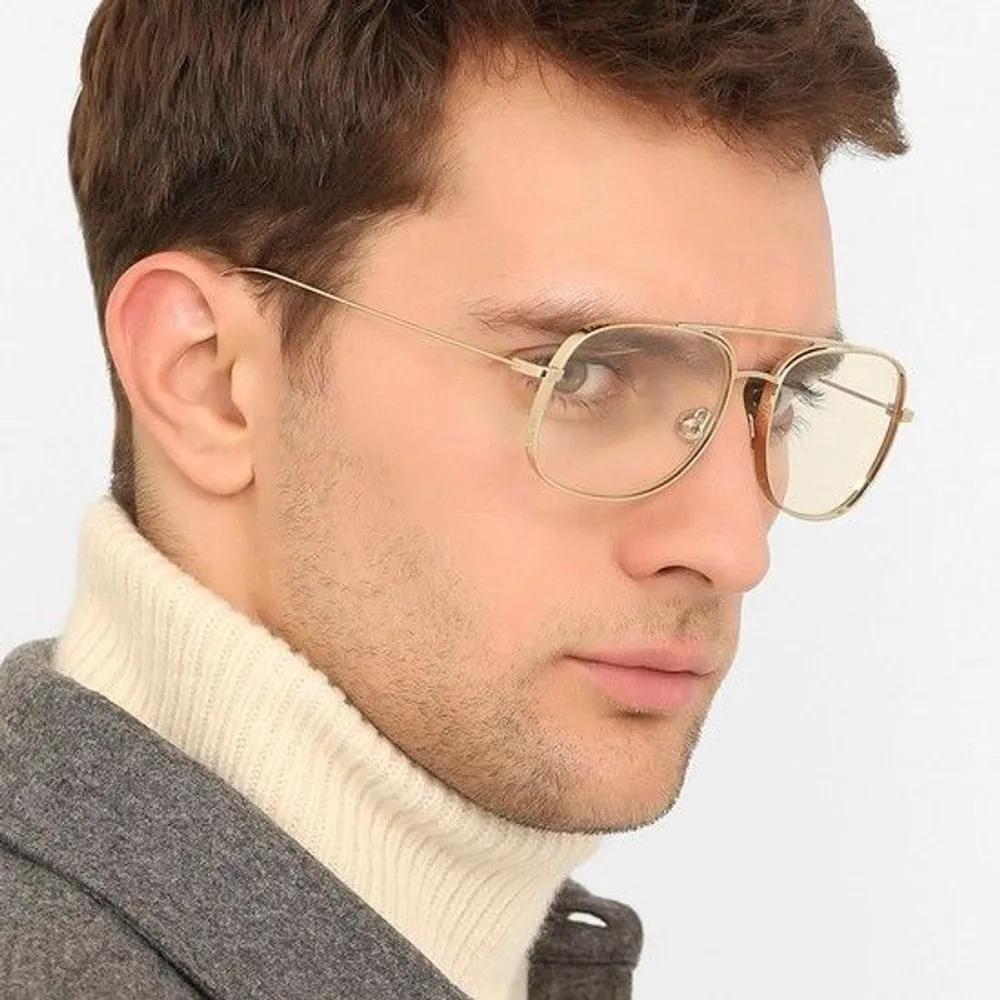 Sunglasses ML0104 032 Retro Men's Women's Transparent Double Bridge