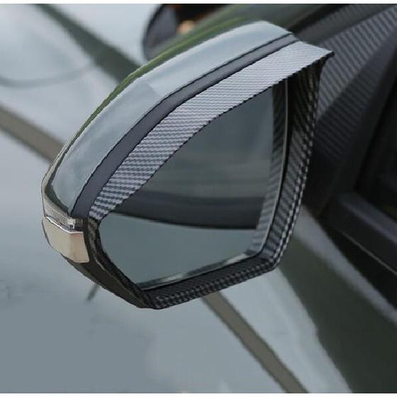 Carbon Fiber 2X Rearview Mirror Rian Eyebrow Cover Trim For Hyundai Tucson 2021+