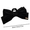 1 шт. черная бархатная заколка для волос с большим бантом в простом и элегантном стиле для женщин