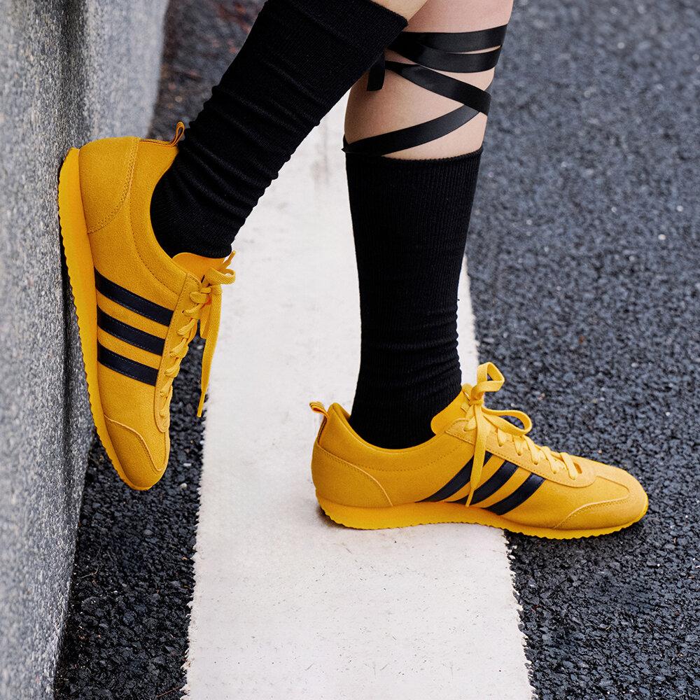 adidas VS JOG 2.0 Низкие Повседневные Кроссовки Унисекс Желтые