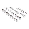 Pass Through Socket Set 3 8 1 2 Inch Drive Sockets 72 Tooth Reversible Wrench Tool Kit for Hex Square Spline Socket