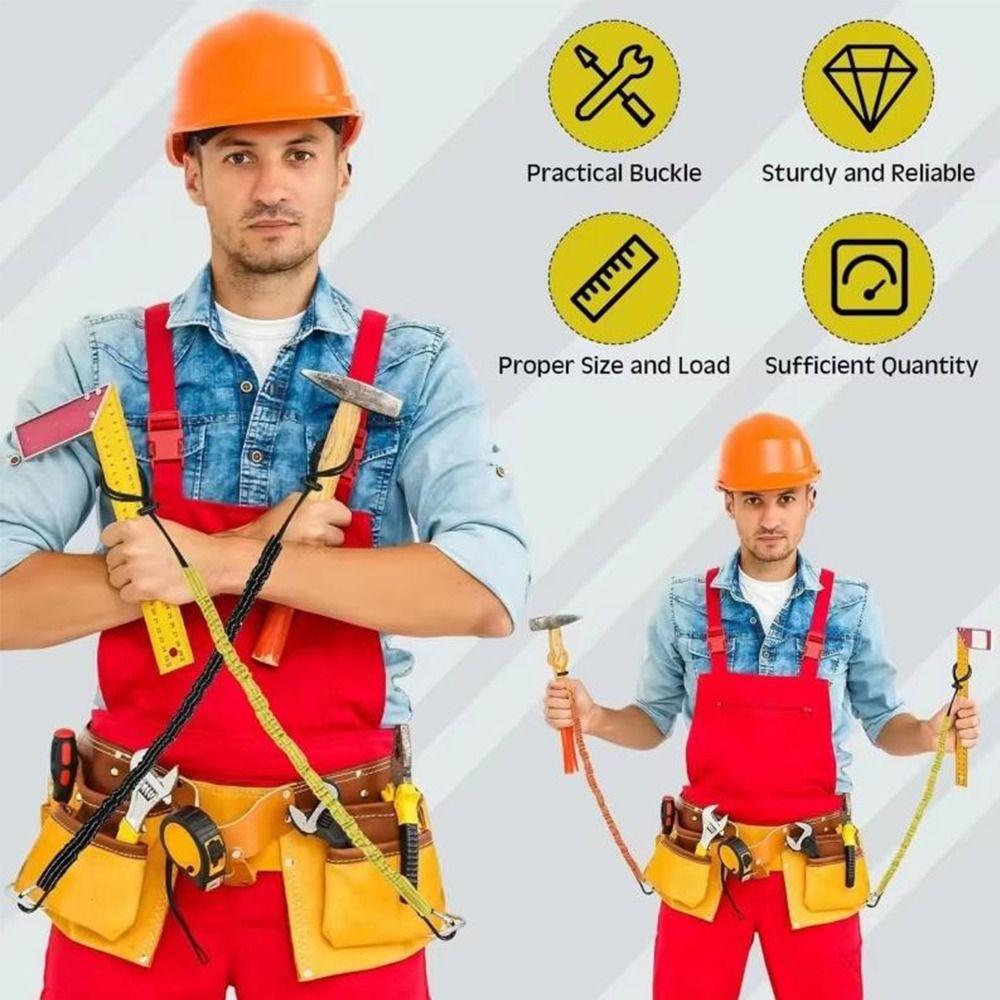 5 Colors Safety Bungee Tether Lanyard 90*2cm Aerial Work Tool New Safety Rope Climbing Accessories