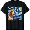 Beagle Dog Van Gogh Style Starry Night Men Women Girls Kids T-Shirt