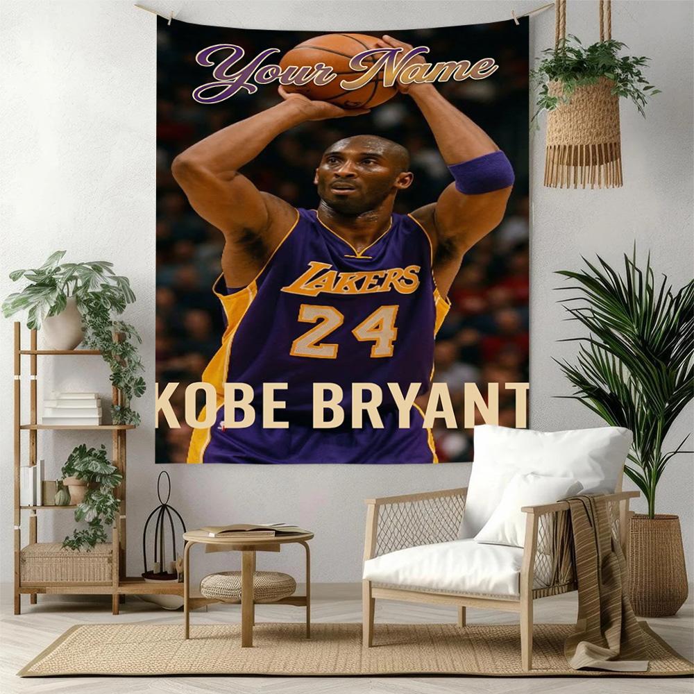 Kobe Custom Your Name Wall Decor Tapestry Art For Pet Memorial Birthdaywedding Party Backdrop Family Gift