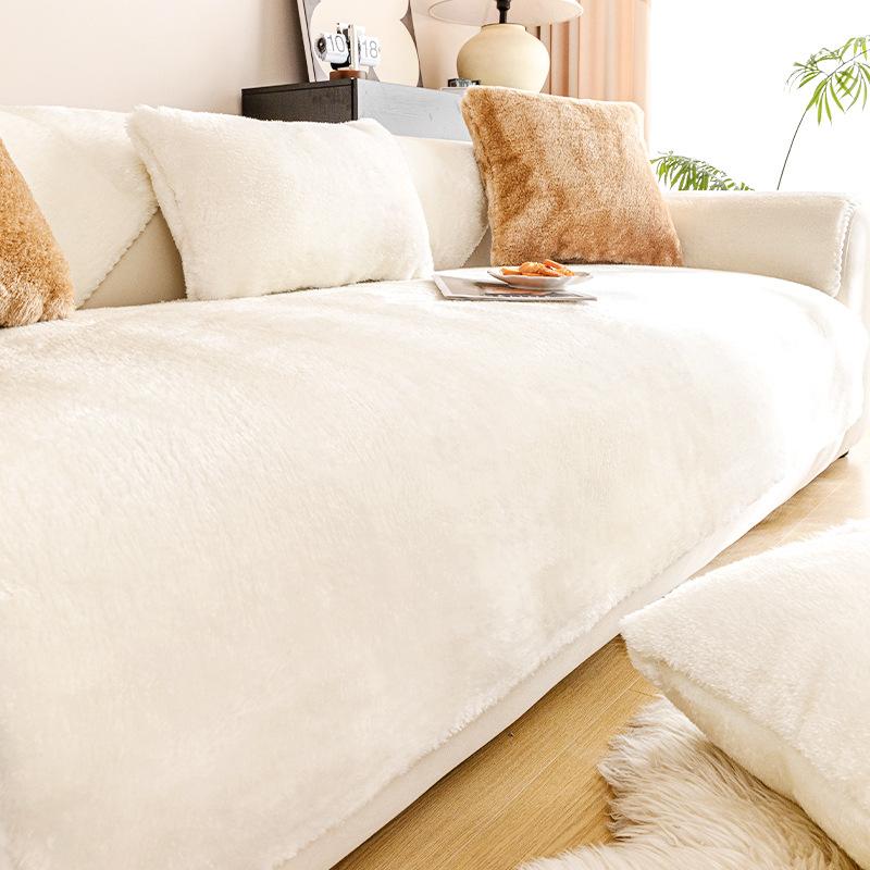 Winter Thickened Sheep-like Plush Sofa Cushion Affordable Luxury Style High-Grade Sofa Cover European-Style Simple Sofa Towel Full Cover Cloth