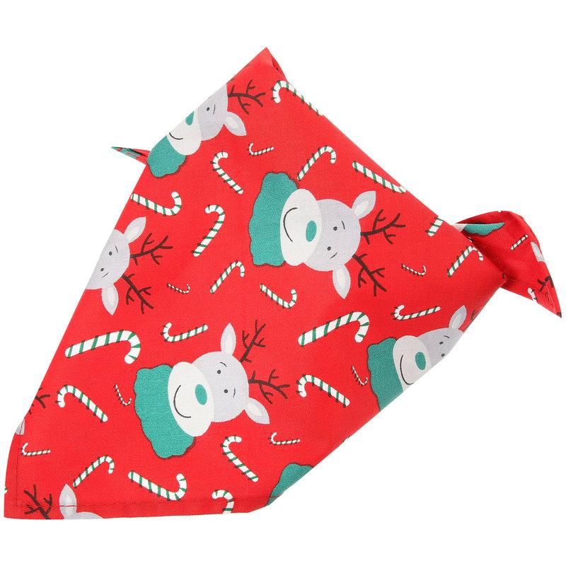 Christmas Dog Bandana Triangle Pet Bib Washable Breathable Cloth Kerchief for Dogs Cats Puppies Holiday Party Outdoor Visibility