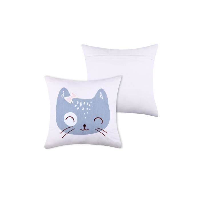 Coussin - Zoeline - le chat - 40 x 40 cm - 100% Coton - Oeko-Tex®