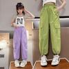Girls Korean Overalls Children's Breathable Pants Loose Sports Trousers Wide-leg Pants