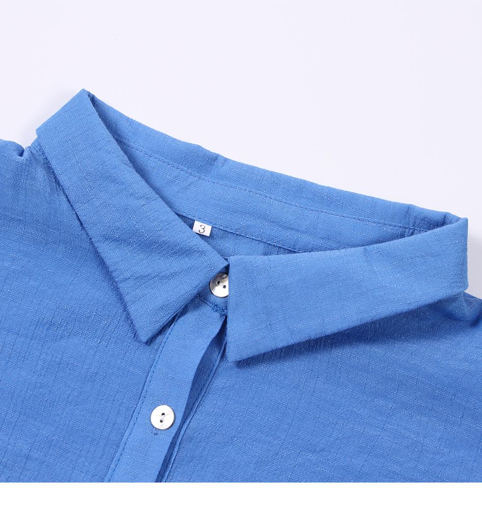 5XL большие размеры топы льняная рубашка женская белая туника с длинным рукавом кардиган повседневные свободные пуговицы с отложным воротником блузки рубашки