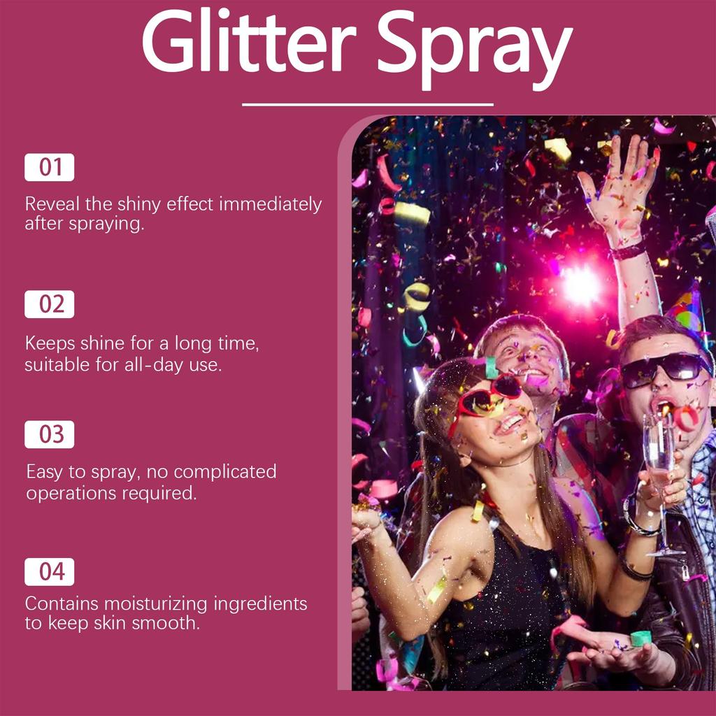 Body Glitter Spray Hair Body Spray S Himmer Highlight Spray Dance Festival Carnival  100ml