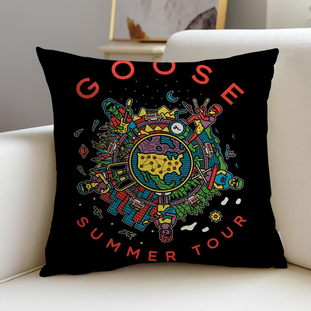 Rock GGeeseS Cushion Cover Breathable and skinfriendly linen pillowcase square removable and washable cushion