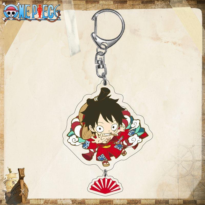 One Piece King Luffy Sona Beauty Подвеска Аниме Акриловый Брелок Прозрачный Брелок Акрил