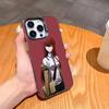 K-Kurisu M-STEINS GATE Makise-KM Phone Case For iPhone 17,16,15,14,13,12,11 Plus,Pro Max,XS,Colored Silver Plated Inside Cover