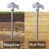 8Pcs Tent Stakes Heavy-Duty Metal Camping Stakes Threaded Anchors Set Up with Drill Hammer Superior Grip Tent Pegs On