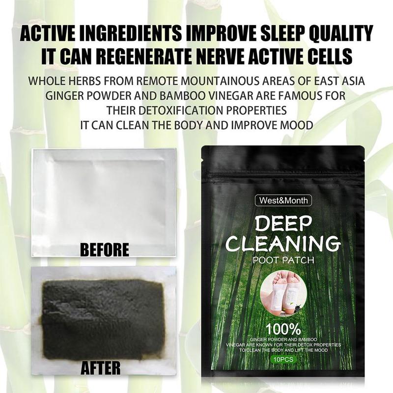 10 шт. Nuubu Detox пластыри для ног, глубоко очищающие подушечки для ног, естественная детоксикация токсинов в организме, похудение ног, улучшение сна, Прямая поставка B6P0