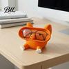 Cute Animal Desk Decor Cartoon Pig Glasses Holder, 3D Printed Phone Stand Desktop Organizer, Storage Box Stable Decorative Ornament for Office