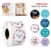 500pcs Paper Label Stickers Gold Thank You Sticker Scrapbooking for Wedding Gift Card Business Packaging Stationery Sticker MIT