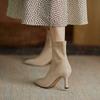 High Heel Single Boots Women's Autumn New Pointed Toe Suede Cover Foot Non-Slip Wear-Resistant Stretchy Sock Boots