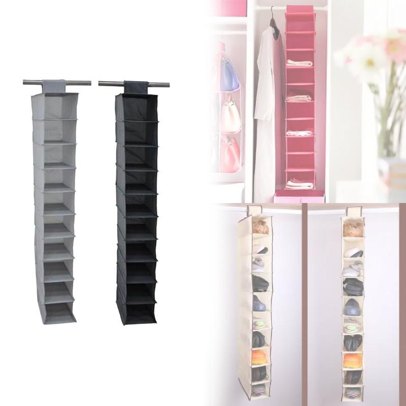 Сумка для хранения обуви с несколькими слоями для организации в спальне, гардеробе и для подвешивания на стену