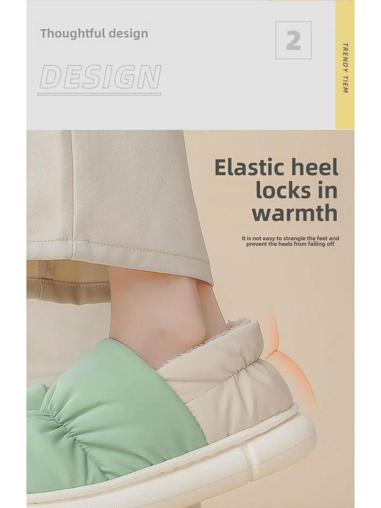 2023 Новые водонепроницаемые нескользящие теплые хлопковые домашние тапочки для женщин и мужчин