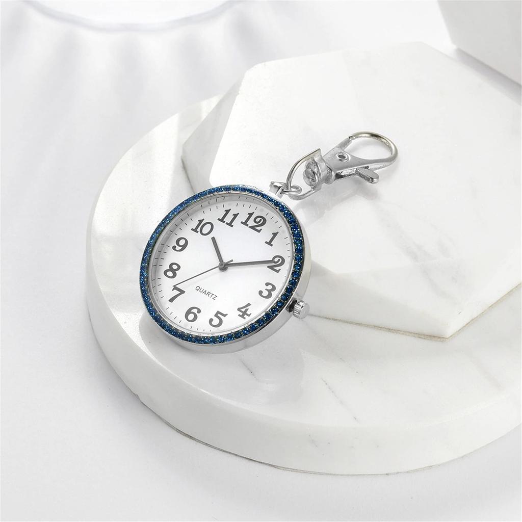 Часы-карабин Lancardo, карманные часы с брелоком, аналоговые карманные часы с бриллиантами, удобные для повседневной жизни, скалолазания, поездок на работу, Рождества