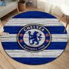 Круглый ковер Chelsea F, Ковер для гостиной, спальни, дивана, игровой комнаты, Нескользящий коврик для пола