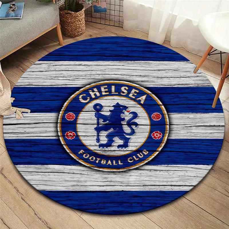 Круглый ковер Chelsea F, Ковер для гостиной, спальни, дивана, игровой комнаты, Нескользящий коврик для пола