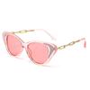 Exquisite, Luxurious And Retro Cat-eye Sunglasses Feature A Metal Chain Frame Design, Making Them Highly Fashionable2228