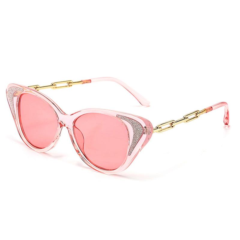 New cat eye sunglasses fashion chain personalized sunglasses ins versatile sunglasses