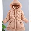 Children's Clothing, Girls' Cotton-padded Clothes, Children's Winter Jackets, Big Children's Thick Hooded Mid-length Warm Cotton-padded Clothes