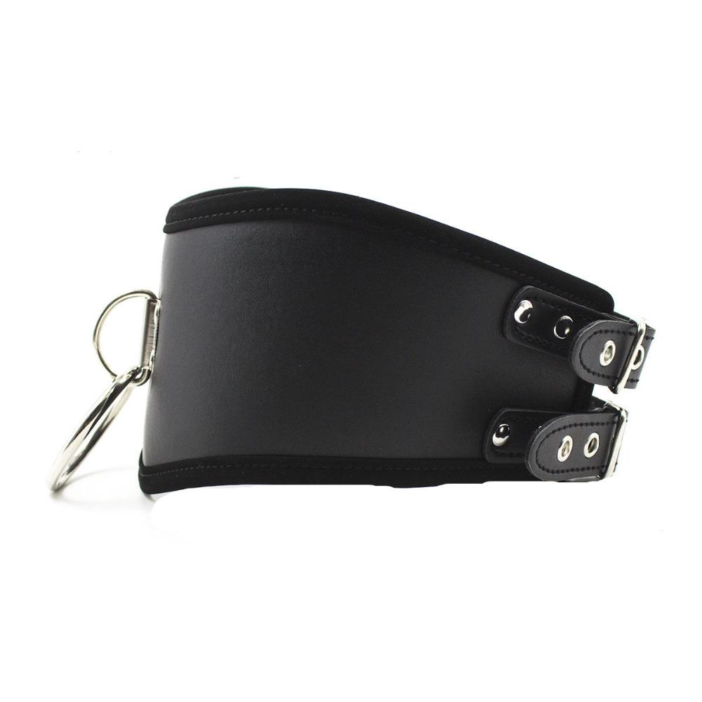 Black Posture Collar With Leash  Kink Fetish Restraints Collars & Leashes