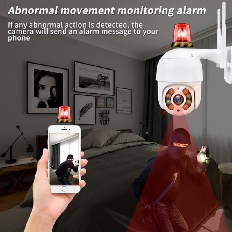 2023 New HD 1080P Wireless PTZ Outdoor Camera IP 2MP Surveillance AI Waterproof Infrared Night Vision Tracking Wifi Outdoor Security CCTV