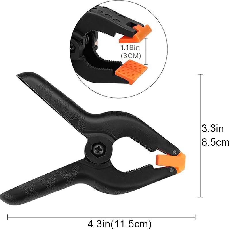 5/3/2Pcs Plastic Spring Clamps Clip Backdrop Clips Heavy Duty Clamp for Crafts Backdrop Stand Woodworking Photography 2/3/4inch