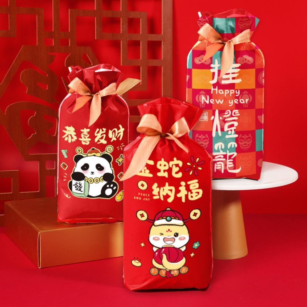 50 шт. Пакет для упаковки закусок и конфет, Мешочек с кулиской с изображением кота, Подарочный пакет, Деликатная упаковка для печенья и бисквитов, Вечеринка