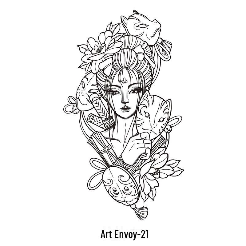 "Waterproof Semi-Permanent Herbal Tattoo Stickers for Men and Women - Durable Text Simulation Spot Tattoos"