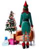 Adult Green Elf Costume Cosplay Set Halloween Festive Party Stage Performance