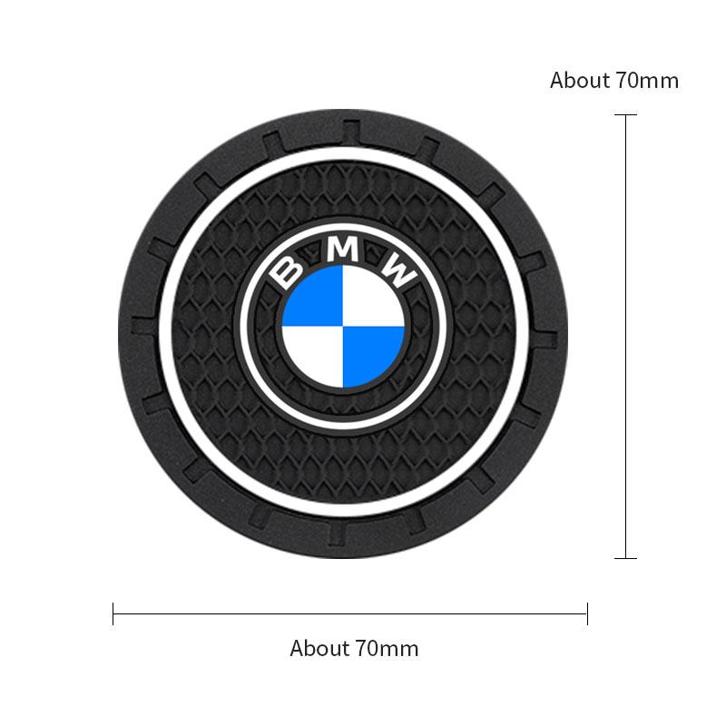 2PCS Car Coaster For BMW 1 3 5 7 Series E40 E60 E70 F40 F48 E90 G20 G30 X1X2 X3 X5X6X7 Water Cup Bottle Holder Mat Anti-Slip Pad ws3
